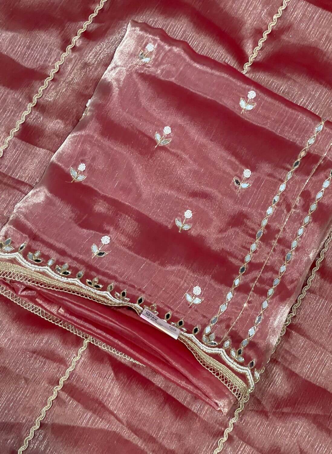 Peach Crush Shimmer Suit | Party Wear | Wedding | Jaggo | Ring Ceremony | Festival | FS383