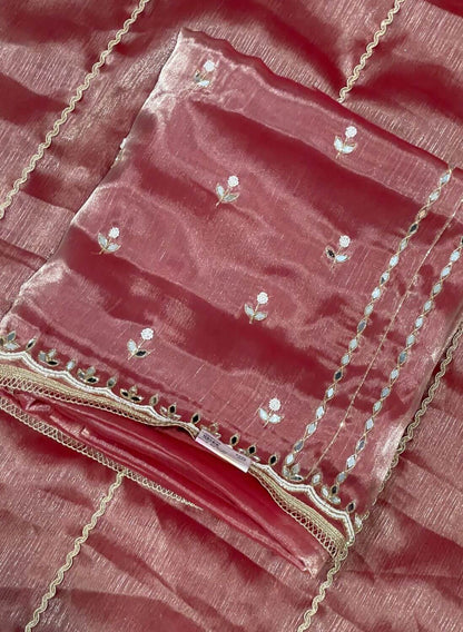 Peach Crush Shimmer Suit | Party Wear | Wedding | Jaggo | Ring Ceremony | Festival | FS383