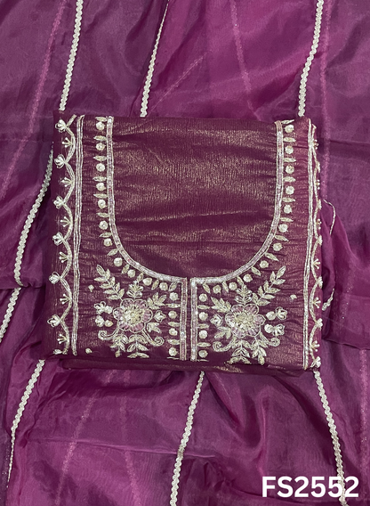 FS2552 | MEHROON | Crush Shimmer Suit | Party Wear | Wedding | Jaggo | Ring Ceremony | Festival |