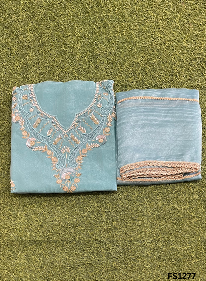 FS1277 | Crush Shimmer Suit | Party Wear | Wedding | Jaggo | Ring Ceremony | Festival