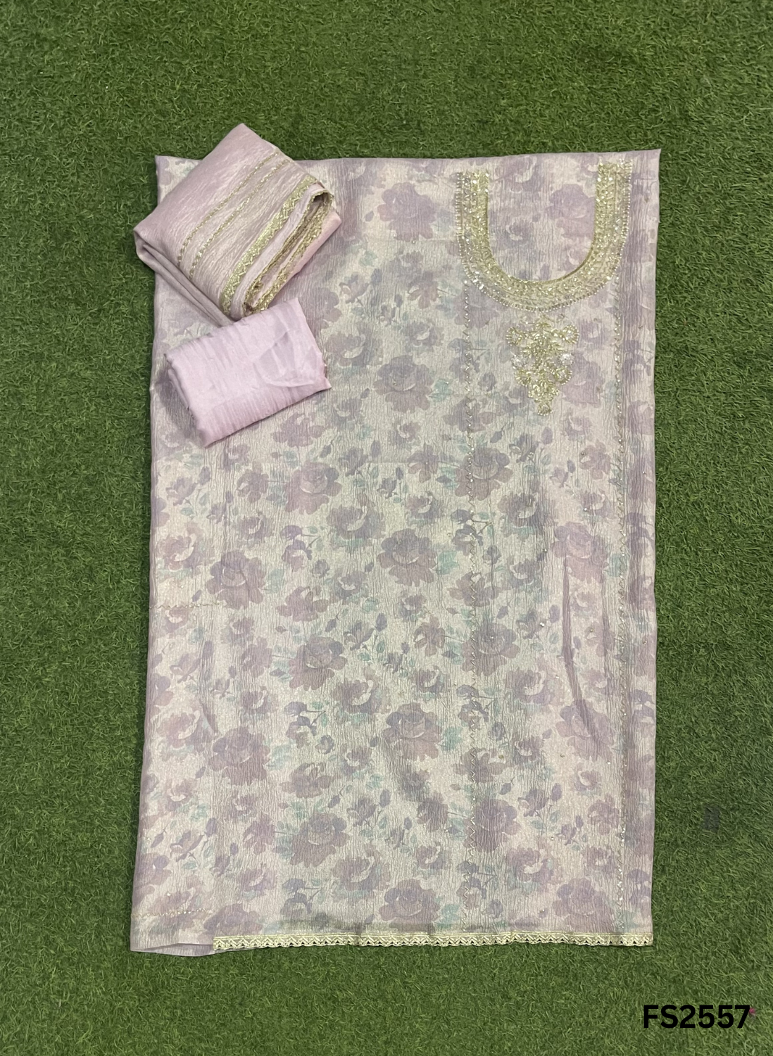 FS2557 | Crush Shimmer Suit | Party Wear | Wedding | Jaggo | Ring Ceremony | Festival |