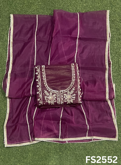 FS2552 | MEHROON | Crush Shimmer Suit | Party Wear | Wedding | Jaggo | Ring Ceremony | Festival |