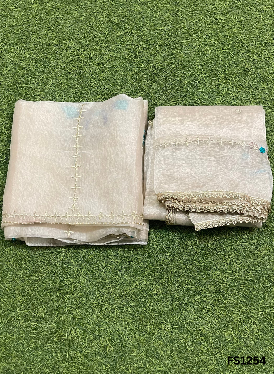 FS1254 | Grey | Crush Shimmer Suit | Party Wear | Wedding | Jaggo | Ring Ceremony | Festival