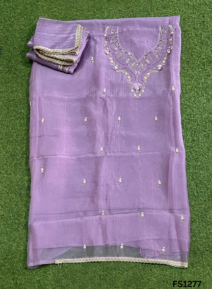 FS1277 | Crush Shimmer Suit | Party Wear | Wedding | Jaggo | Ring Ceremony | Festival