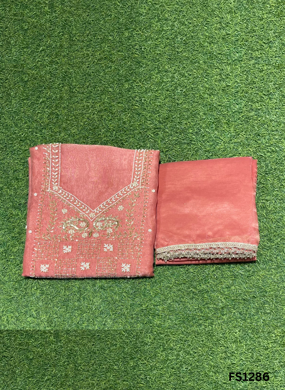 FS1286 | Lavender | Crush Shimmer Suit | Party Wear | Wedding | Jaggo | Ring Ceremony | Festival