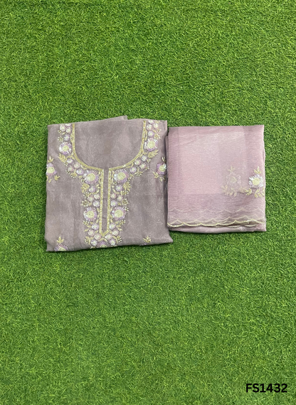 FS1431 | Light-Sky-Blue | Crush Shimmer Suit | Party Wear | Wedding | Jaggo | Ring Ceremony | Festival |