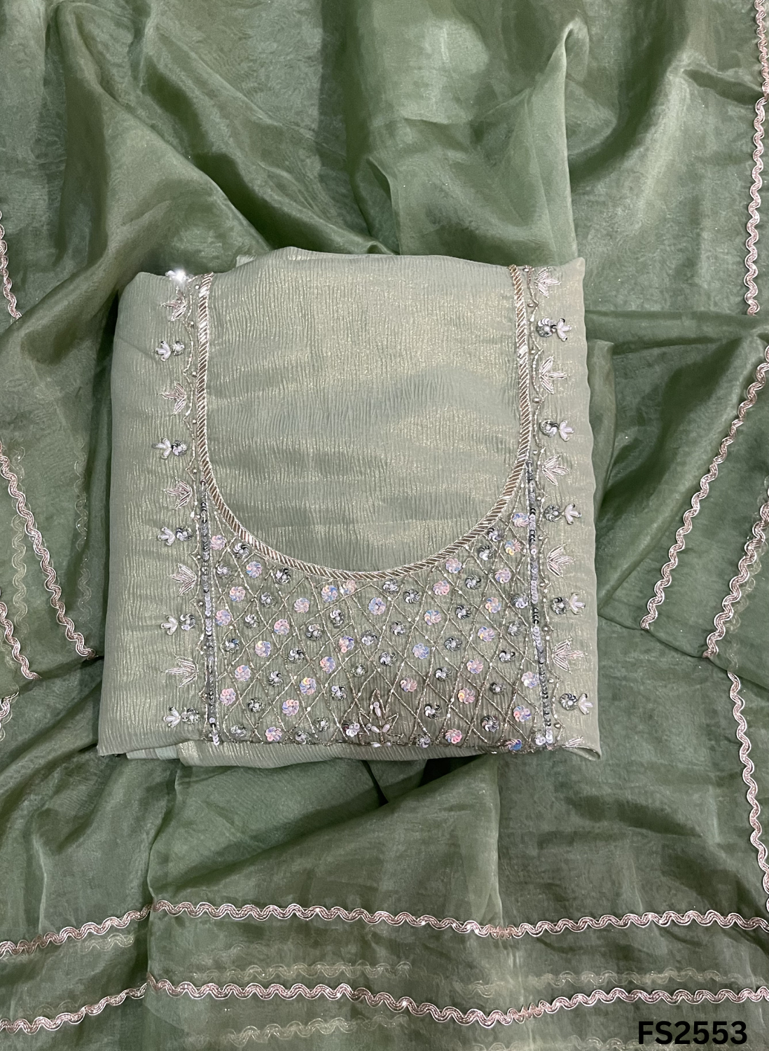 FS2553 | Pista | Crush Shimmer Suit | Party Wear | Wedding | Jaggo | Ring Ceremony | Festival |
