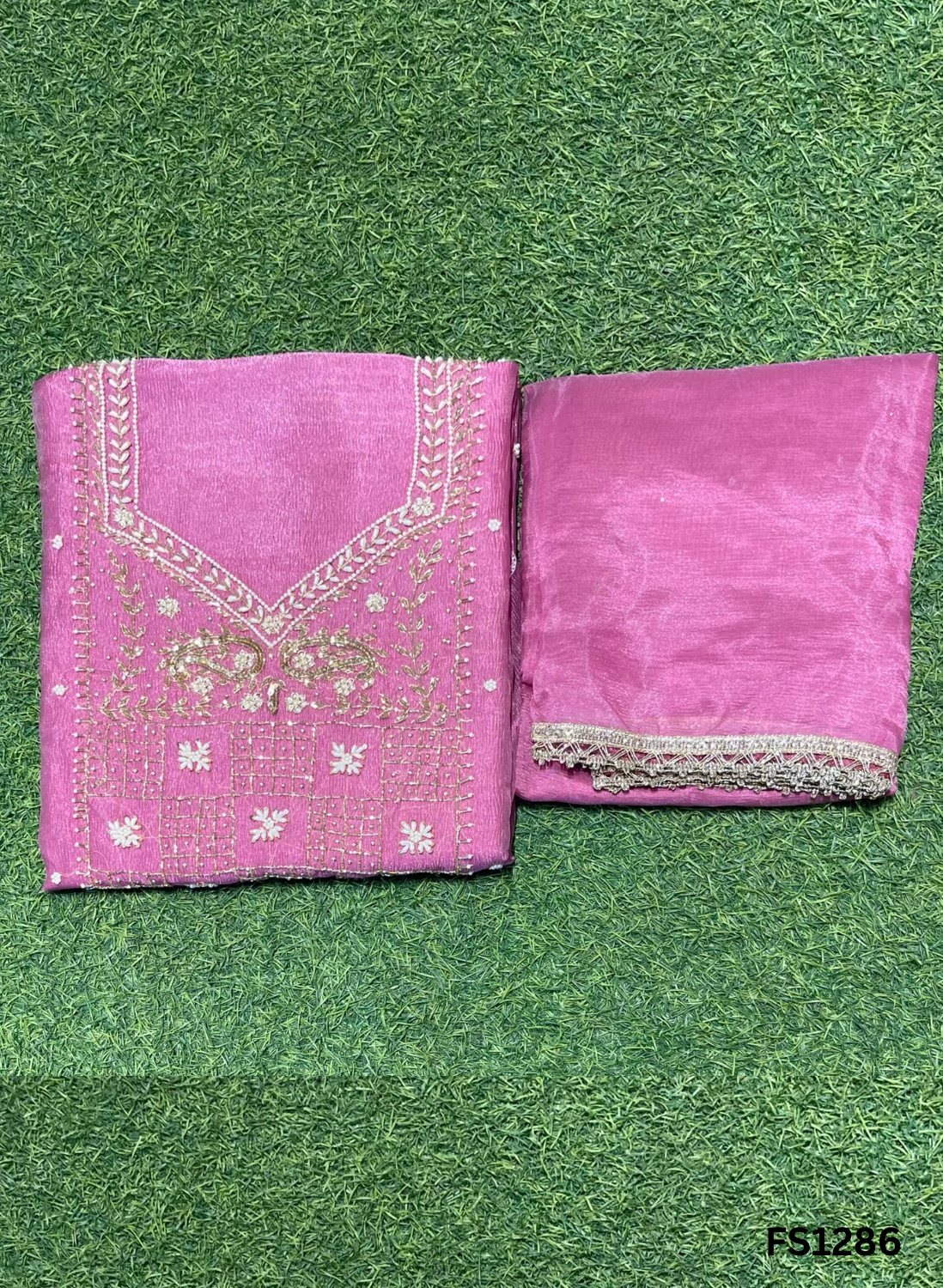 FS1286 | Lavender | Crush Shimmer Suit | Party Wear | Wedding | Jaggo | Ring Ceremony | Festival