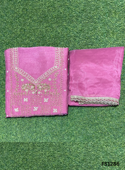 FS1286 | Lavender | Crush Shimmer Suit | Party Wear | Wedding | Jaggo | Ring Ceremony | Festival