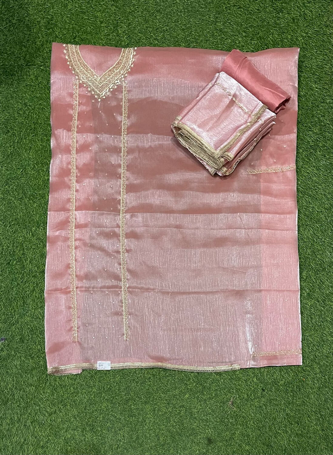Peach Crush Shimmer Suit | Party Wear | Wedding | Jaggo | Ring Ceremony | Festival | FS370