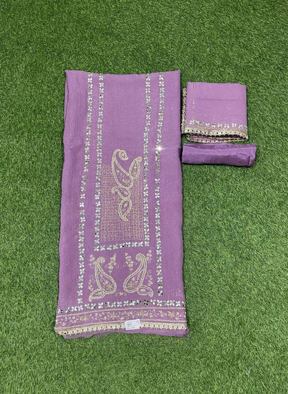 Purple Crush Shimmer Suit | Party Wear | Wedding | Jaggo | Ring Ceremony | Festival | FS734