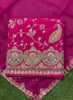 FS103 | Hot-pink| Organza Suit| Party Wear | Wedding | Jaggo | Ring Ceremony | Festival | F9BEAAA