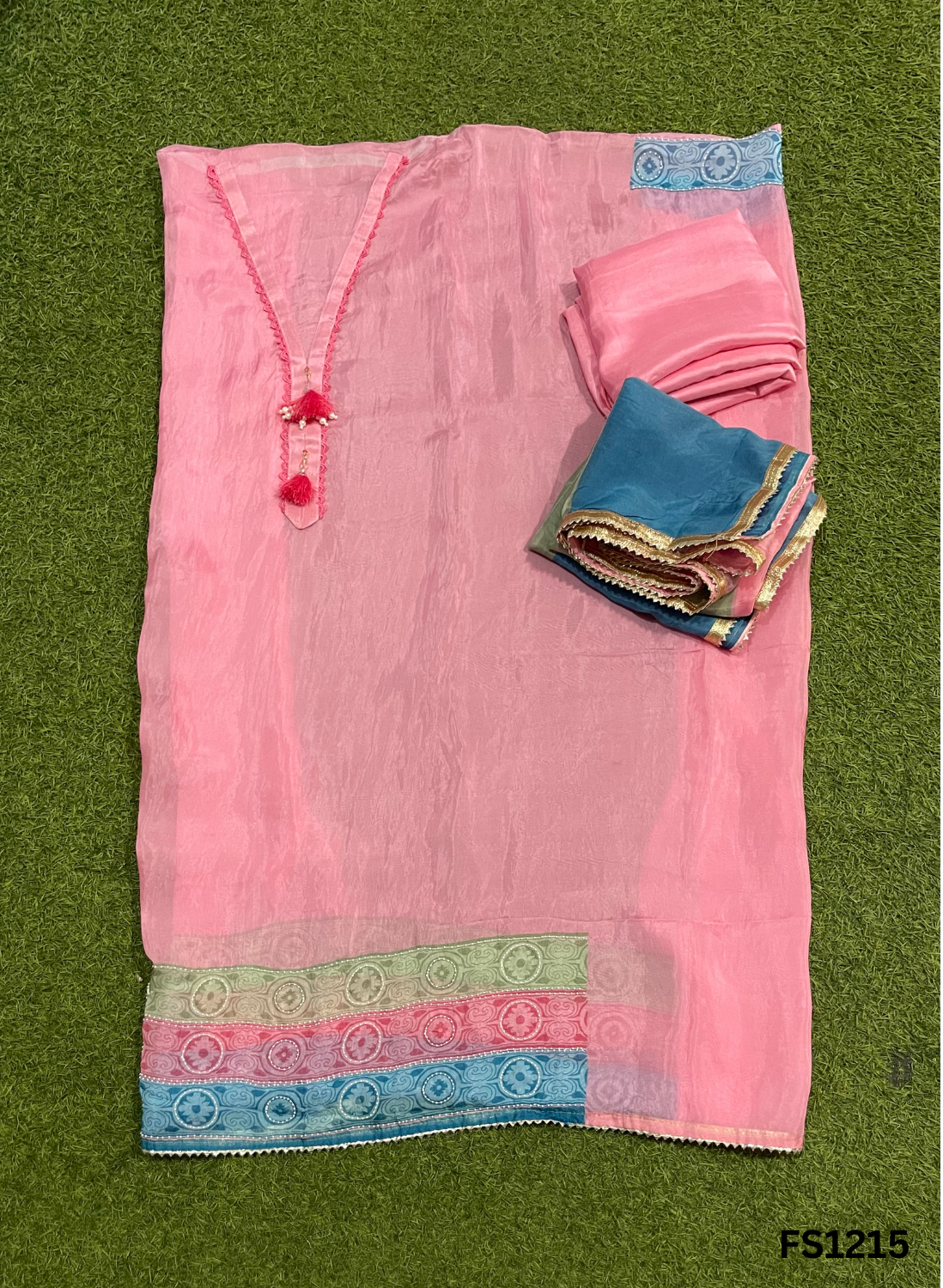 FS1215 | light pink |Silk Organza | Suit | Wedding | Party Wear | Ring Ceremony | Festival Suit | Allover suit