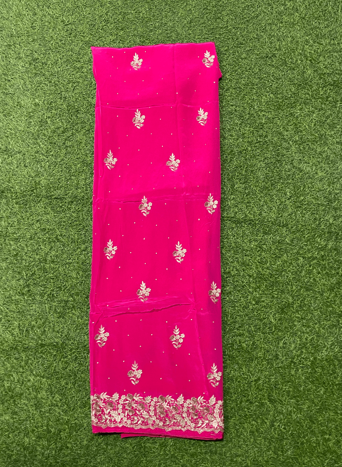 FS158 | Hot Pink| Crepe Suit | Party Wear | Wedding | Jaggo | Ring Ceremony | Festival | F9JFAA