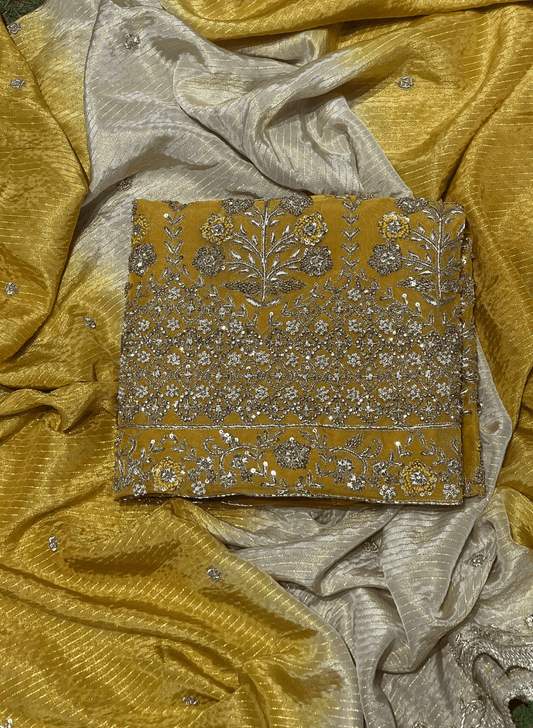 Organza Suit | Party Wear | Wedding | Ring Ceremony | Festival | Bridal| FS119