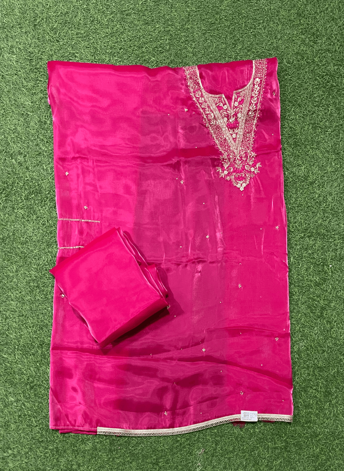 Hot Pink| Glass Shimmer Suit | Party Wear | Wedding | Jaggo | Ring Ceremony | Festival |
