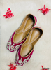 FF260 | Hot-Pink | Velvet  | Hand -Work | Punjabi Jutti