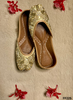 FF225 | Golden  | Hand -Work | Punjabi Jutti