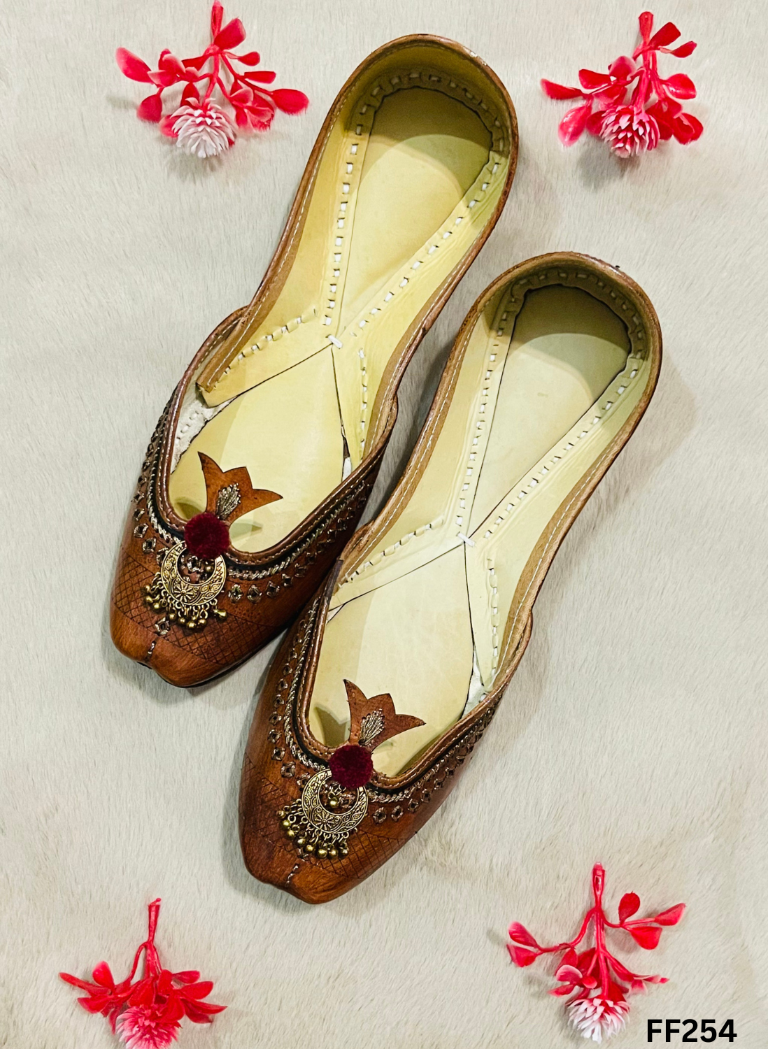 FF254 | Brown  | Leather  | Punjabi Jutti