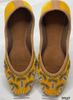 FF127 | Yellow | Velvet | Hand-Work | Punjabi Jutti