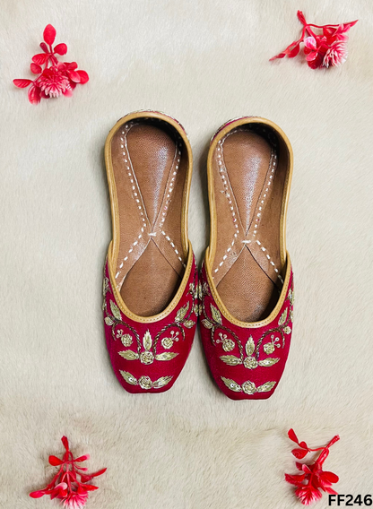 FF246 | Hot-Pink | Hand -Work | Punjabi Jutti