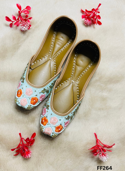 FF264 | Light-Sea |  Hand-Work | Punjabi Jutti