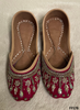 FF178 | Pink | Velvet  | Hand -Work | Punjabi Jutti