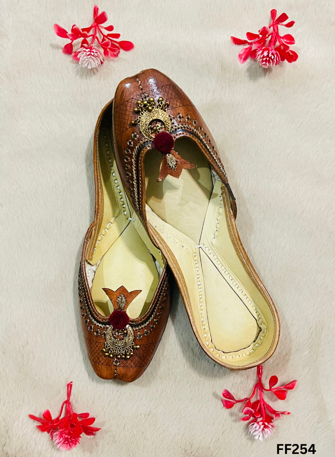 FF254 | Brown  | Leather  | Punjabi Jutti