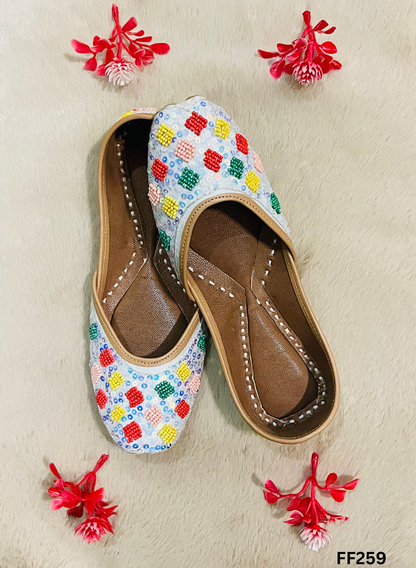 FF259 | Multi-color|  Hand-Work | Punjabi Jutti