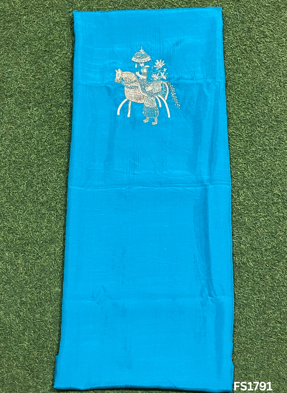 FS1791 | FIROZI | Raw Silk | Party Wear | Wedding | Jaggo | Ring Ceremony | Festival