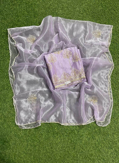 Glass Shimmer | Light Purple Suit | Party Wear | Wedding | Jaggo | Ring Ceremony | Festival | FS407