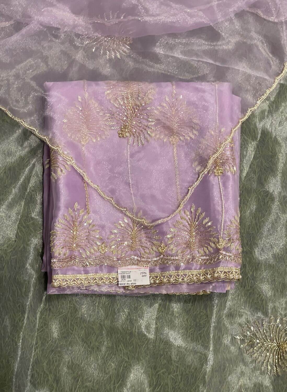 Glass Shimmer | Light Purple Suit | Party Wear | Wedding | Jaggo | Ring Ceremony | Festival | FS407