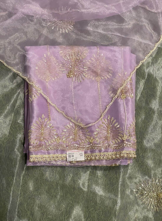 Glass Shimmer | Light Purple Suit | Party Wear | Wedding | Jaggo | Ring Ceremony | Festival |