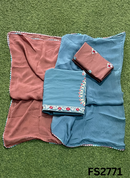 FS2771 | Check Muslin  Suit | Casual wear  | Summer Suits | Regular wear