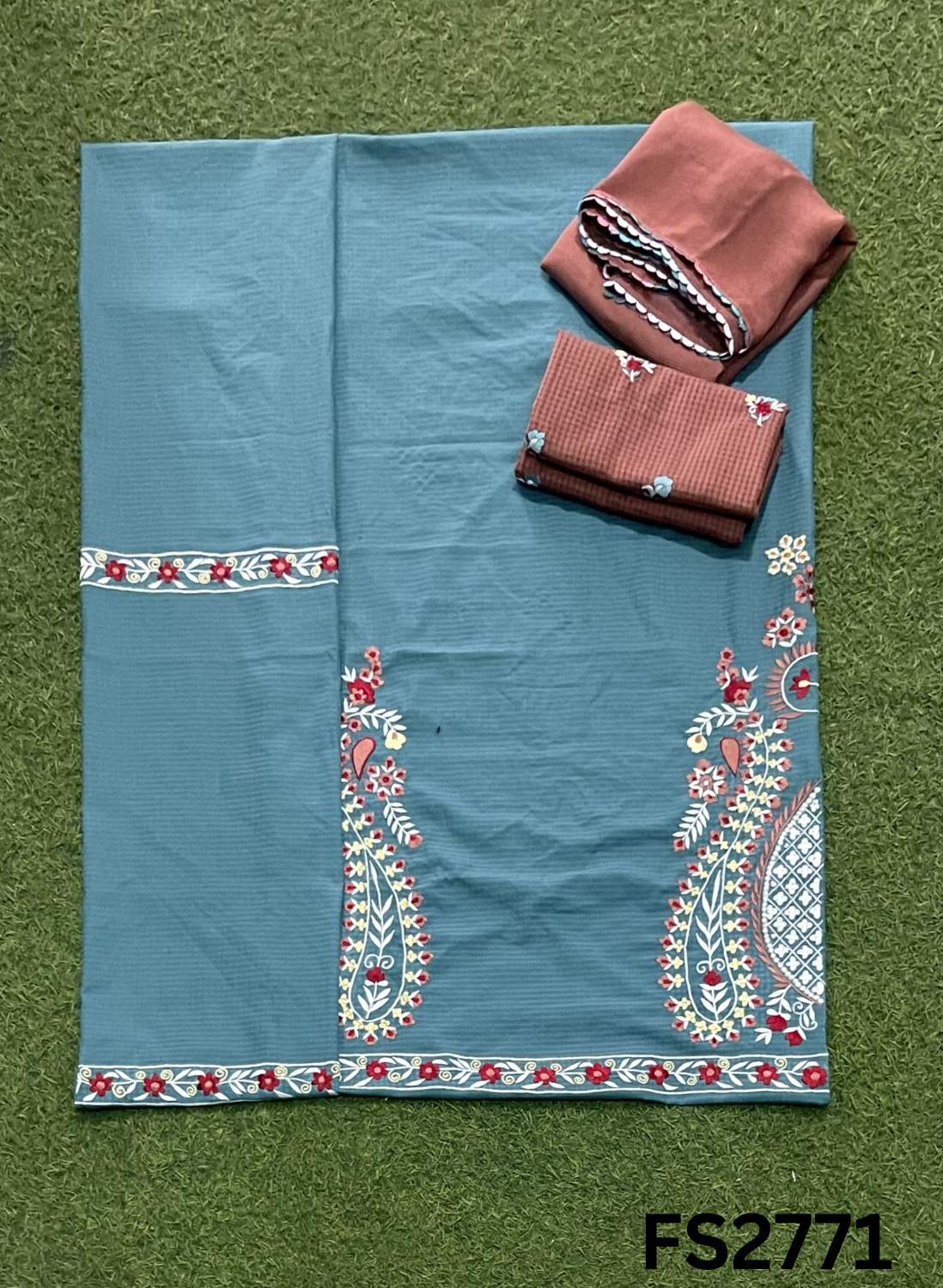 FS2771 | Check Muslin  Suit | Casual wear  | Summer Suits | Regular wear