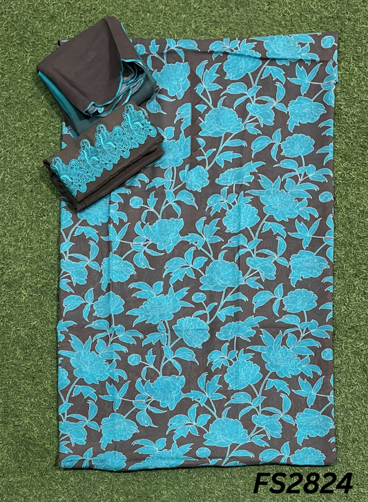 FS2824 | Pure Mul-Cotton | Casual wear | Summer Suits | Regular  wear