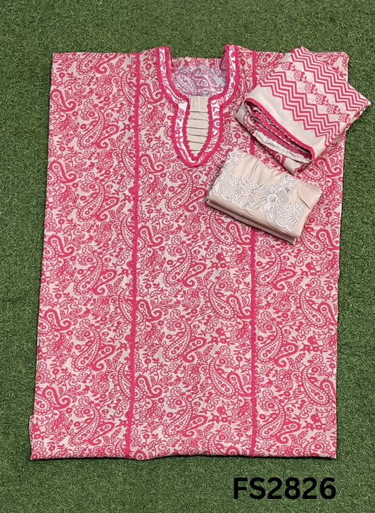 FS2826 |  Pure Mul-Cotton | Casual wear | Summer Suits | Regular wear