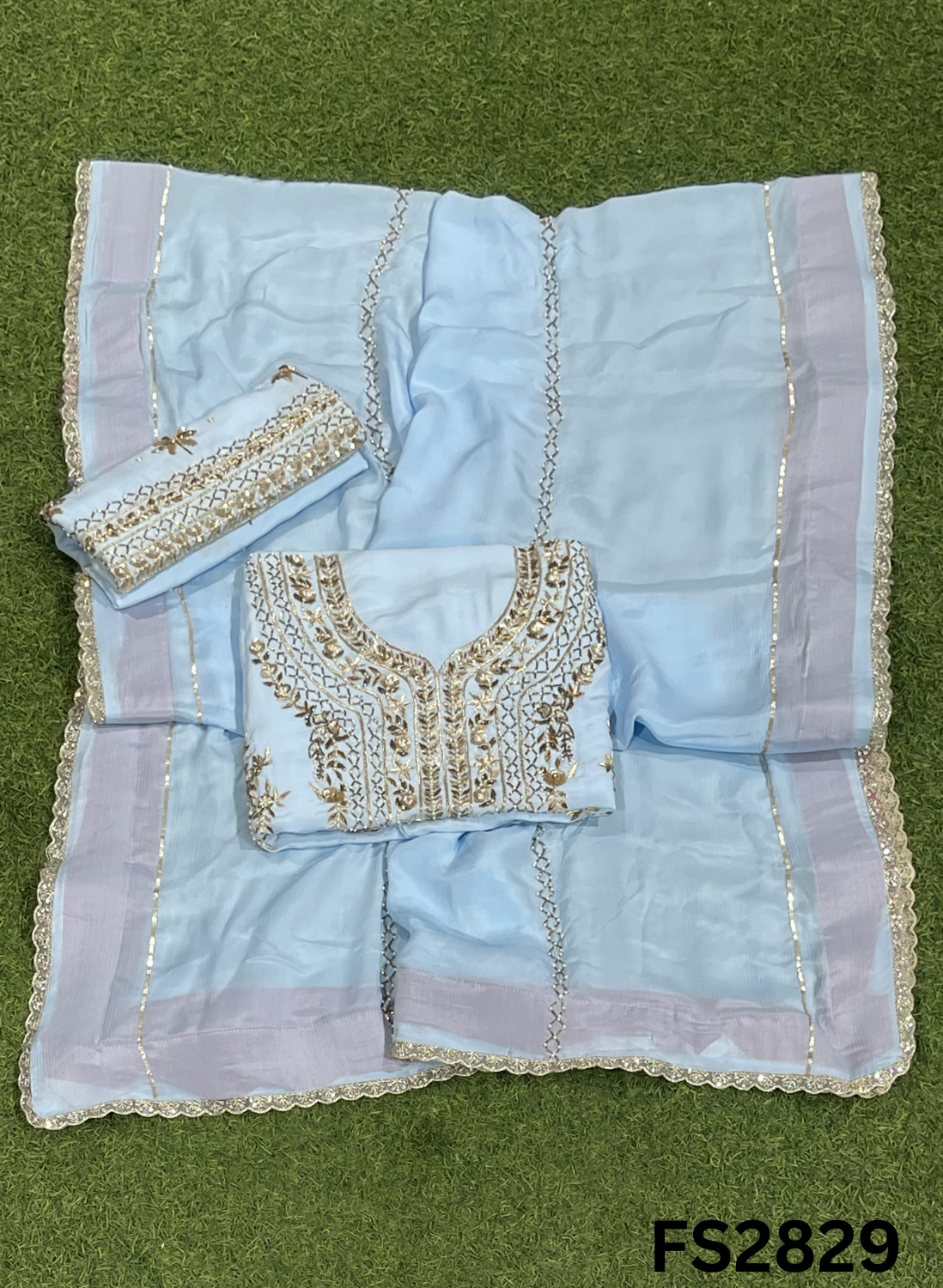 FS2829 | Pure Crepe Suit | Bridal Suit | Party Wear | Wedding | Festival | Celebrity | Ring Ceremony
