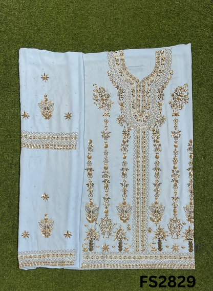 FS2829 | Pure Crepe Suit | Bridal Suit | Party Wear | Wedding | Festival | Celebrity | Ring Ceremony