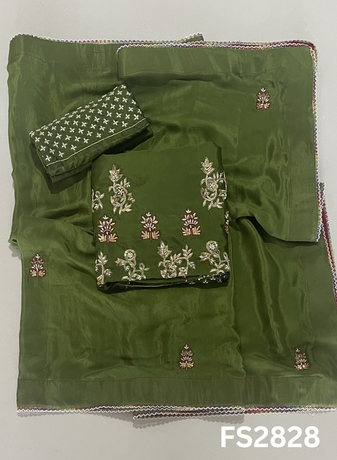 FS2828 | Pure Gevadin Silk Suit | Bridal Suit | Party Wear | Wedding | Festival | Celebrity | Ring Ceremony