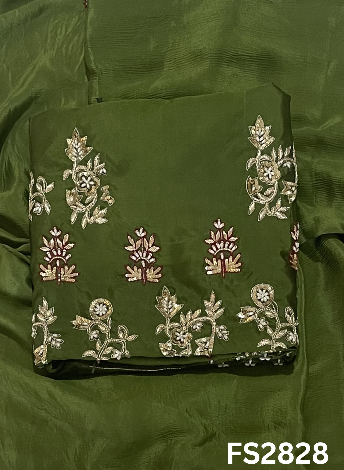 FS2828 | Pure Gevadin Silk Suit | Bridal Suit | Party Wear | Wedding | Festival | Celebrity | Ring Ceremony