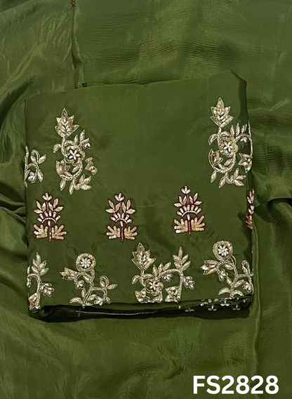 FS2828 | Pure Gevadin Silk Suit | Bridal Suit | Party Wear | Wedding | Festival | Celebrity | Ring Ceremony
