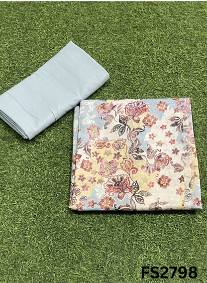 FS2798 | Pure Mal Chanderi Cotton Suit | Casual wear | Summer Suits | Regular wear
