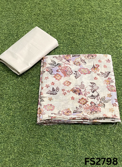 FS2798 | Pure Mal Chanderi Cotton Suit | Casual wear | Summer Suits | Regular wear