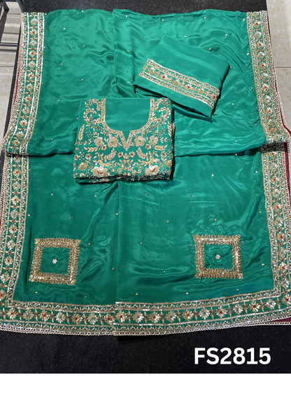 FS2815 |  Pure Crepe Suit | Bridal Suit | Party Wear | Wedding | Festival | Celebrity | Ring Ceremony