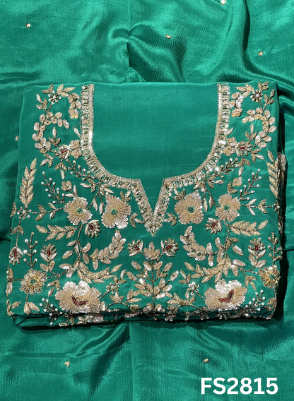FS2815 |  Pure Crepe Suit | Bridal Suit | Party Wear | Wedding | Festival | Celebrity | Ring Ceremony