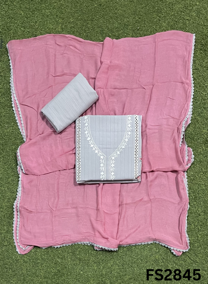 FS2845 | Pure  Cotton Suit | Casual wear  | Summer Suits | Regular  wear