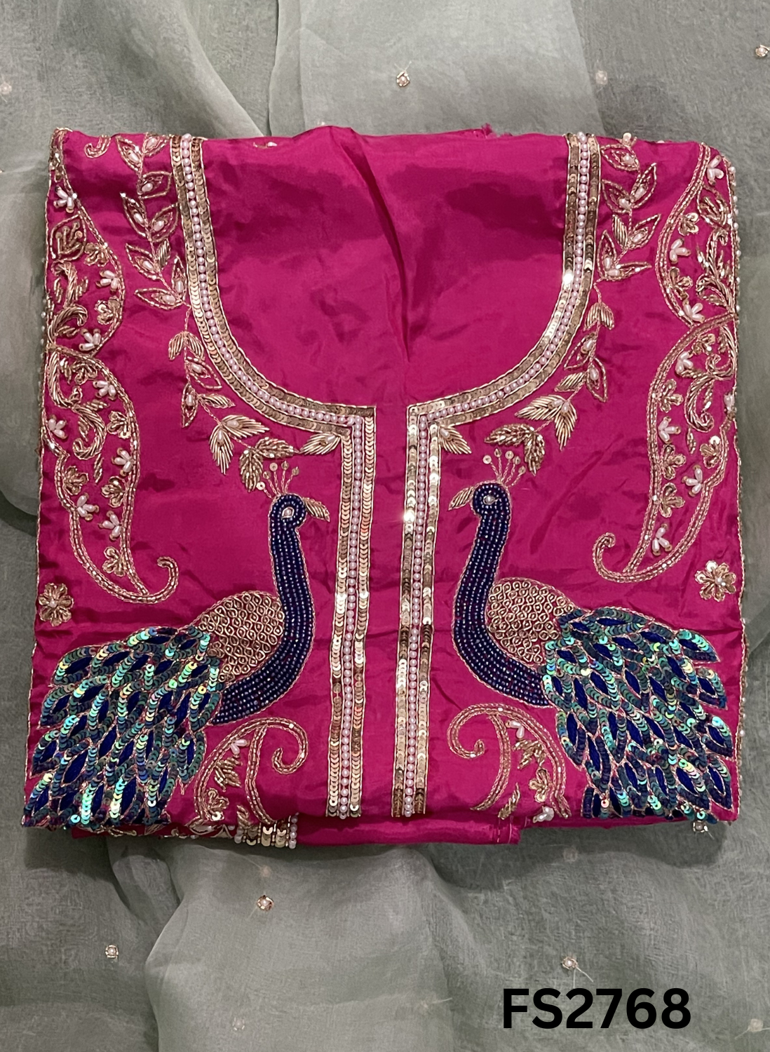 FS2768 | Silk | Party Wear | Wedding | Jaggo | Ring Ceremony | Festival | Contrast |