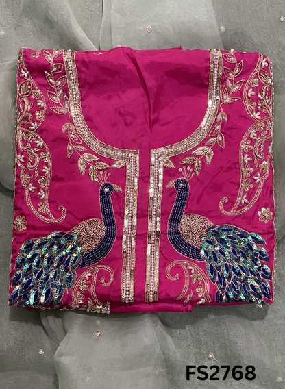 FS2768 | Silk | Party Wear | Wedding | Jaggo | Ring Ceremony | Festival | Contrast |