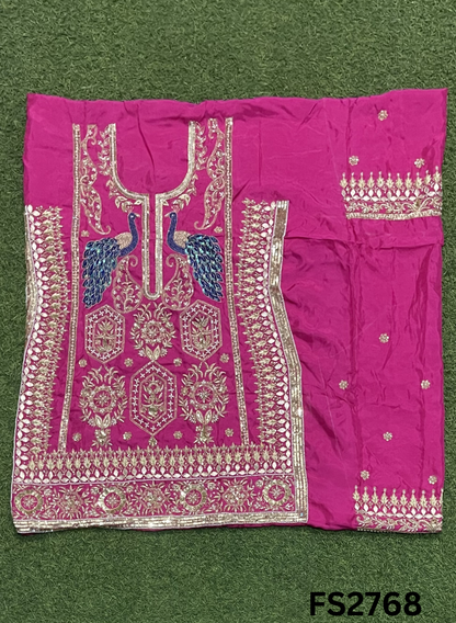 FS2768 | Silk | Party Wear | Wedding | Jaggo | Ring Ceremony | Festival | Contrast |